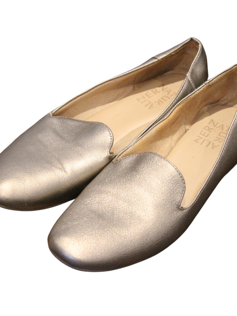2/$30 🏷 Naturalizer Taupe Gold Flats Size 6.5